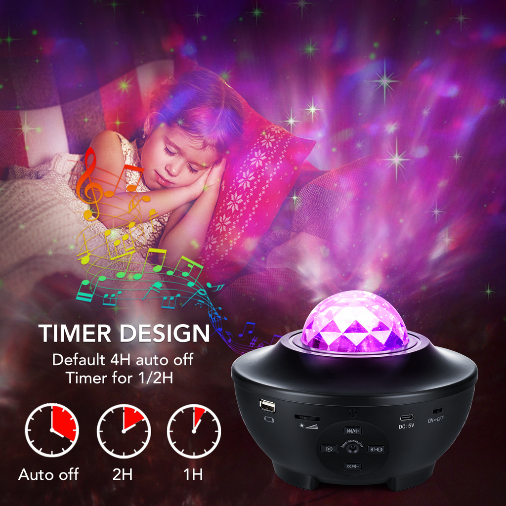 Galaxy Projector Night Light – Smart RGB Room Lamp