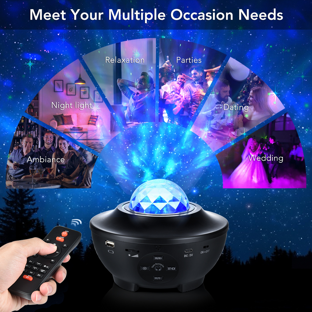 Galaxy Projector Night Light – Smart RGB Room Lamp